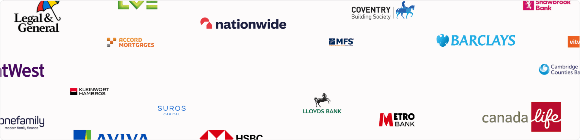 Our Lending Partners — a selection of the mainstream and specialist lenders on our panel