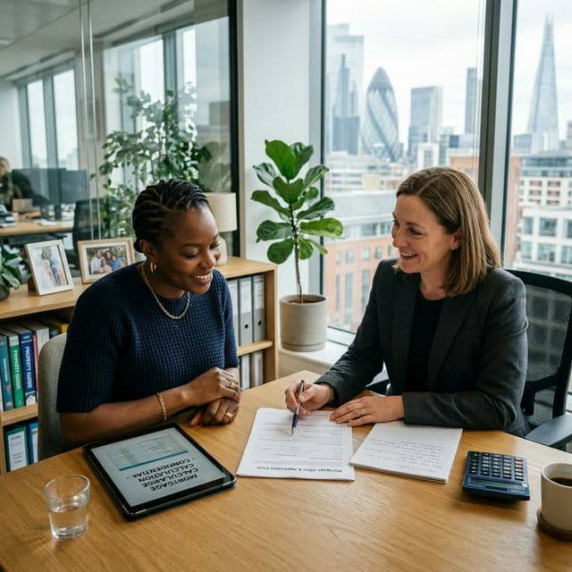 Mortgage consultation with specialist broker